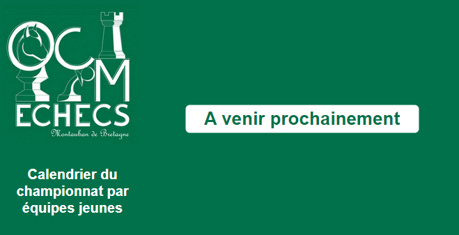 Calendrier du championnat par équipes jeunes
